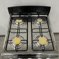 Cuisinière à gaz LUOQI 4 brûleurs avec four, 20 pouces, en acier inoxydable, haute performance, pour usage domestique