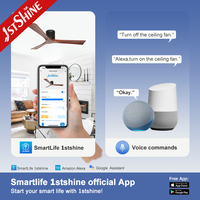 Ventilateur de plafond intelligent 1stshine à moteur DC, design moderne, avec pales en bois massif et télécommande – Vendeur d'exception, directement de l'usine