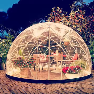 Maßgefertigtes Luxuriöses Geodätisches Kuppelzelt für den Außenbereich aus durchsichtigem PVC als Garteniglu oder Glamping-Hotel zum Verkauf - Product Image 4