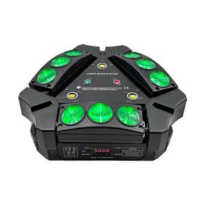 Mini projecteurs <span class=keywords><strong>DMX</strong></span> 512 à 9 têtes RGBW LED + Laser + <span class=keywords><strong>Stroboscope</strong></span> 9x10W pour KTV, Club, Mariage, Salle de Danse - Product Image 3