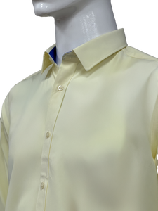 เสื้อคอปกตั้งแขนยาวสำหรับผู้ชายเสื้อ80% 20% โพลีเอสเตอร์ผ้าวิสคอสสีฟ้าอ่อนบริการออฟฟิศขายส่งราคา - Product Image 3