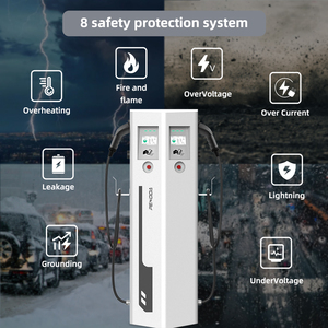 Oem Odm Hoog Vermogen 22kw 11kw 7kw Dubbel Pistool Ev Oplader Nieuwe Vloer Gemonteerd Snellaadstation Ocpp1.6 Wifi Ccs Type2 Ev - Product Image 4