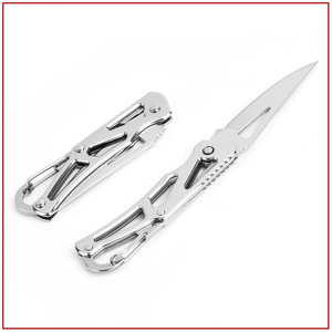 Mini Navaja Multiusos de Acero Inoxidable, Diseño Compacto, Navaja de Bolsillo para Llavero, con Borde Liso, 5.8cm - Product Image 3