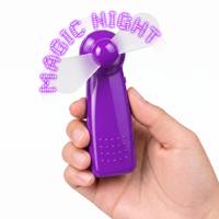 Ventilador de Mano LED con Logotipo Personalizado, Pantalla de Mensajes Iluminada, Mini Portátil, Funciona con Batería, para Recuerdos de Fiesta, Artículos Promocionales