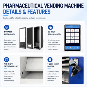 Máquina Expendedora Inteligente Personalizada para Farmacias de 43+32 Pulgadas 4-25 ° Distribuidor Automático de Medicamentos 24/7, Quiosco de Farmacia de Autoservicio - Product Image 2