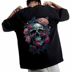 打印您的设计100% 棉t恤男装服装制造商定制街装定制t恤 - Product Image 3