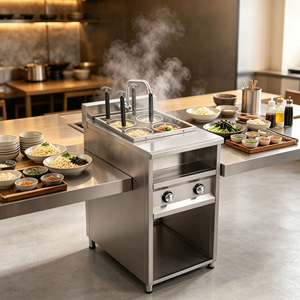 Cocedor de Pasta Vertical de 4 Orificios a Gas, 2800pa, Acero Inoxidable, Comercial, para Catering, Restaurantes y Cocinas - Product Image 6