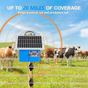 Caricatore Solare per Recinzione Elettrica, Portata 20 Miglia, Energizzatore 0.5J, Controller in Metallo PP, Impermeabile 6 Piedi, per Bestiame, Pollame e Predatori - Product Image 5