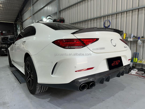 กันชนหลังสปอยเลอร์ขอบล้อคาร์บอนไฟเบอร์สไตล์ C257 <span class=keywords><strong>AMG</strong></span> สำหรับ Mercedes <span class=keywords><strong>Benz</strong></span> <span class=keywords><strong>CLS</strong></span> <span class=keywords><strong>53</strong></span> 63 260 300ตัวกระจาย W257 2018 + - Product Image 6