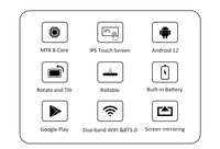 Tablette mobile interactive de 21,5 pouces, moniteur de télévision intelligent, écran LCD 1080p, écran tactile portable, télévision rotative pour la remise en forme, les cuisines