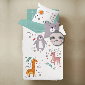 Bộ chăn ga gối đệm cho trẻ sơ sinh, chất liệu cotton, họa tiết mây, mặt trăng, mặt trời, bộ đồ giường in hình hoạt hình, bộ giường ngủ công chúa cho bé gái - Product Image 2