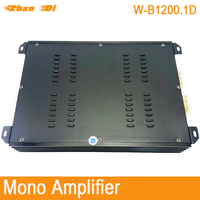 Amplificateur de subwoofer de voiture monobloc 1 Ohm RMS 1200W, pleine gamme, boost de basses puissant, SPL de pointe, classe D, BassBoost