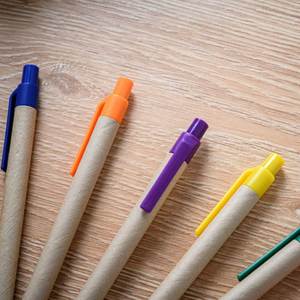 Ys577 Promotional Corporate Activity Business <b>Gift</b> Eco-Friendly Custom Logo Printed Recycled Kraft Paper Ballpoint <b>Pen</b> - Product Image 2