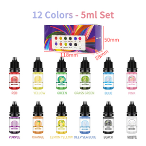 Pigments UV en résine époxy en gros d'usine - 24 <span class=keywords><strong>couleurs</strong></span> liquides à base d'huile, essence de couleur à haute concentration pour glaçage par goutte - Product Image 4