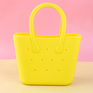 Sac à <span class=keywords><strong>clés</strong></span> en Silicone Compact léger pour enfants coloré poche plage téléphone portable stockage PVC doublure ouverte pour bricolage marche - Product Image 2