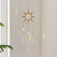Attrape-soleil en cristal, carillon éolien, décoration de fenêtre arc-en-ciel pour la guérison spirituelle, la méditation et la décoration de jardin