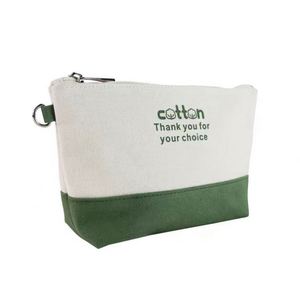 Customized Popular Cosmetic Bag <b>Plain</b> Organic Organizer Gift Cotton <b>Canvas</b> Cosmetic Bag - Product Image 1