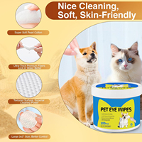 Lingettes rondes personnalisées hypoallergéniques sans alcool pour animaux de compagnie pour les yeux