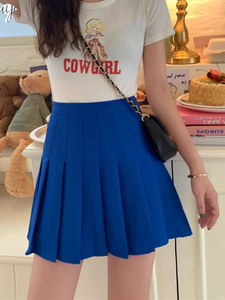 Fitspi Women Khaki Pleated <strong>Skirt</strong> High Waist School Girl Mini <strong>Skirt</strong> Plus Size <strong>A</strong> <strong>Line</strong> Slim Fit Jk Uniform Skater <strong>Skirt</strong> For Summer - Product Image 6