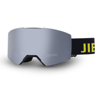 Lunettes de ski et de snowboard OTG de luxe avec logo OEM personnalisé, anti-buée, à lentille magnétique photochromique pour sports de neige en extérieur