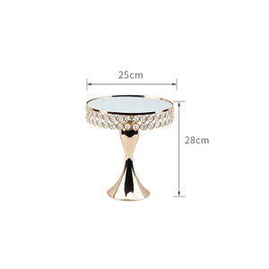 Popüler Metal ayna altın kek standı düğün olay kek için düğün seti kek standları ve tatlı görüntüler - Product Image 1