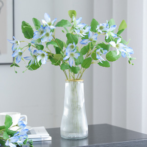 Clematista Artificial de Seda, 80 cm, Azul, Blanco, Morado, Estilo Minimalista, Decoración para el Hogar y Bodas - Product Image 3