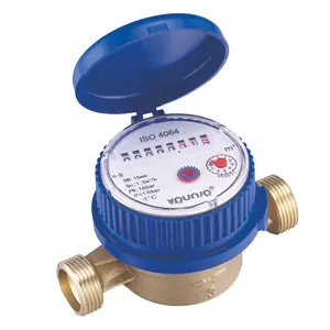 High Precision R160 Home Brass Body Watermeter Single Jet Water Gauge Water Flow Meter