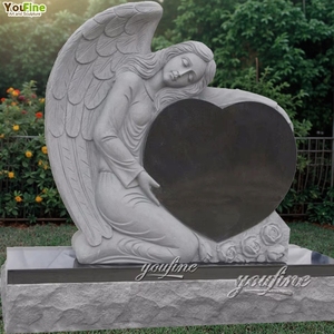 Monument funéraire en marbre sculpté à la main, ange, pierre tombale, vente en gros - Product Image 6