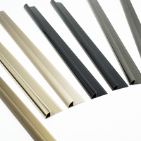 Nouvelle Arrivée Ruicheng : Profilé de finition en aluminium noir de style design moderne, extrusion PVC pour escalier avec bord profilé, garniture de bordure de carrelage noire