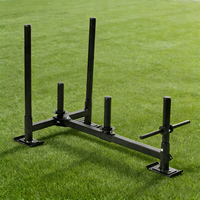 Traîneau de musculation avec corde de traction détachable et poignée de poussée, traîneau d'entraînement robuste pour les séances de résistance corporelle complète en salle de sport