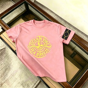 เสื้อยืดแขนสั้นสีส้มทรงโอเวอร์ไซส์สำหรับผู้ชาย ปักลาย ระบายอากาศได้ดี สวมใส่สบายๆ สไตล์สปอร์ต - Product Image 4