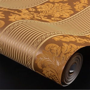 Papel Tapiz Texturizado con Estampado de <span class=keywords><strong>Damasco</strong></span> Negro y Amarillo para Sala de Estar, Dormitorio, Decoración del Hogar, Papel Tapiz No Tejido - Product Image 4