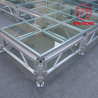 Plateforme de Scène Modulaire en Alliage d'Aluminium 6061-T6 avec Pieds Réglables à Charge Lourde et Connexion Rapide, Dimensions 1.22x2.44M et 1.22x1.22M, pour