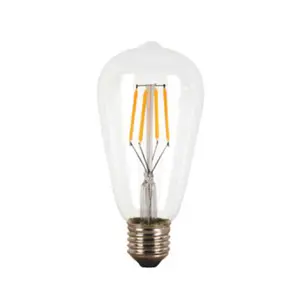 Лампа накаливания WELLUX 2700-3000K E27 Угол луча 320 4 Вт Светодиодная лампа накаливания st64 Янтарная Светодиодная лампа накаливания