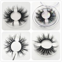 Propre Marque Faux Cils Cheveux Humains Cils Faux Sourcils En Gros Fait À La Main Cheveux Humains Naturel Longue Bande Complète Cils Pu