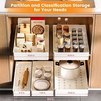 Promotion : Étagères coulissantes sans perçage pour cuisine, organisateur de tiroir sous évier, support à épices