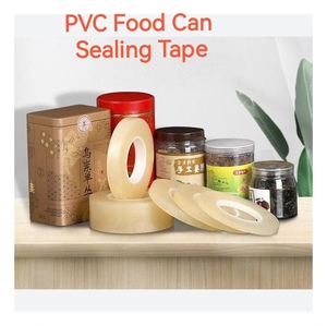 Cinta Adhesiva Acrílica <span class=keywords><strong>de</strong></span> PVC para Sellado <span class=keywords><strong>de</strong></span> Latas <span class=keywords><strong>de</strong></span> Alimentos, Cajas Metálicas, Botellas <span class=keywords><strong>de</strong></span> Plástico - Impermeable, Sin Residuos, para Bordes - Product Image 1