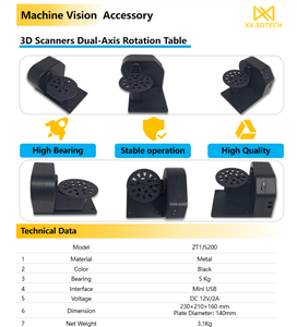 Plataforma Giratoria Motorizada Óptica de Doble Eje para Escaneo e Inspección <span class=keywords><strong>3D</strong></span>, Plataforma Giratoria de Alta Capacidad de Carga de 5 kg para Escáner <span class=keywords><strong>3D</strong></span> - Product Image 2