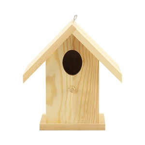 Nichoir en bois suspendu pour l'extérieur, certifié FSC et BSCI, pour les oiseaux-chanteurs, les colibris, les perroquets, les chardonnerets bleus, nichoirs pour oiseaux sauvages - Product Image 1