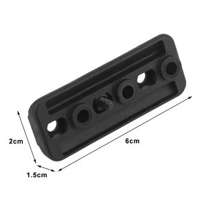 Adaptateur en aluminium noir robuste de 20 mm, support à dégagement rapide pour système KeyMod, montages de lunette et accessoires de chasse - Product Image 2