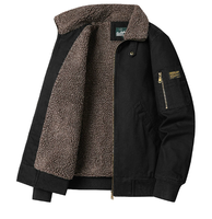 Veste polaire pour hommes, manteau d'hiver chaud et haut de gamme, vêtements de travail en laine d'agneau, veste en coton