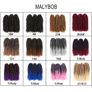 Extensiones de cabello trenzado de ganchillo Marlybob, trenzas sintéticas rizadas Afro voluminosas, accesorio de ganchillo fácil para estilos rápidos - Product Image 5