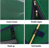 Tenda Pop Up Kustom Grosir Hidrolik Otomatis 170T Berlapis Perak Kain Polyester210D Oxford untuk Petualangan Berkemah Keluarga