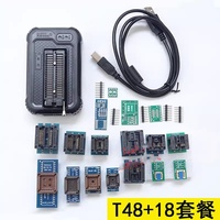 Dernière Génération : Programmeur Universel Original T48 TL866II Plus, Kit Complet d'Adaptateurs, Clip IC, Programmeur Flash EPROM Haute Vitesse, Graveur NAND EMMC