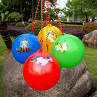 Ballon gonflable à chaîne en PVC épaissi, jouet élastique portable, ballon de plage gonflable pour jeux en extérieur