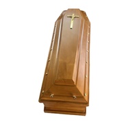 Cercueil en bois de Paulownia de style italien pour adultes, accessoires funéraires avec intérieur en velours coloré et doublure en satin