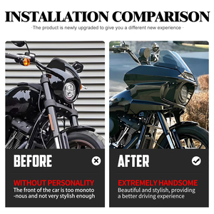 Support de fixation de phare de moto, pare-brise compatible avec Dyna Softail Low <span class=keywords><strong>Rider</strong></span> 2006-2025 - Product Image 5
