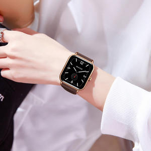 JRANDE H9308L-S女性用スクエアクォーツ時計合金ケースシリコンバンド防水ファッションミニマリストポインターダイヤル - Product Image 2