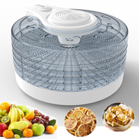 Déshydrateur alimentaire électrique 400W pour la maison avec 5 plateaux, 3 vitesses, commande mécanique, faible bruit et chauffage à cycle 360°