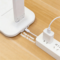 Lampe de bureau LED pliable personnalisable avec logo, 3 niveaux de luminosité, lumière blanche, intensité réglable, pour la maison et le bureau (vente en gros)